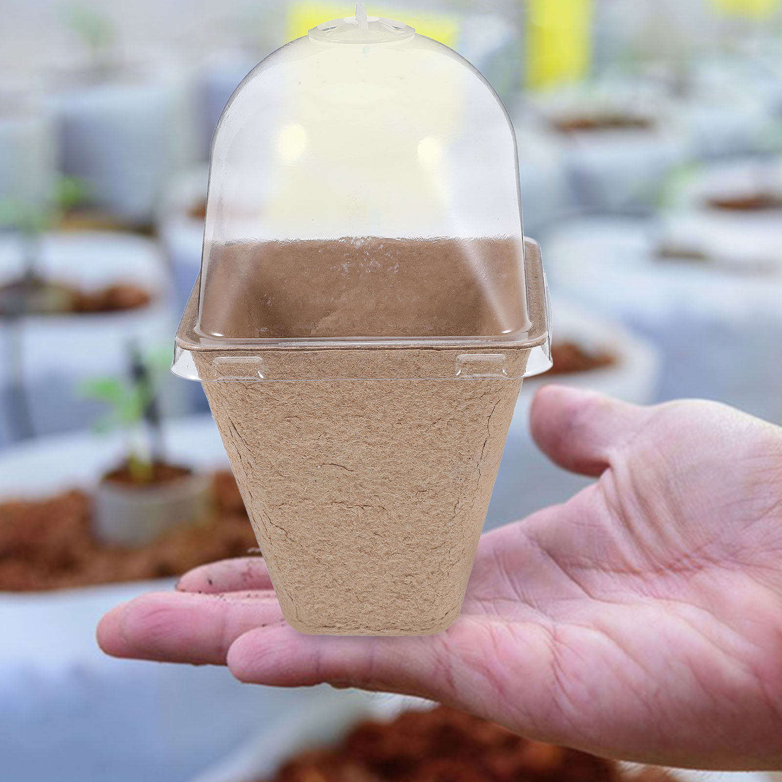 Humidity Dome Kit - Kit di 10 Vasi Biodegradabili per