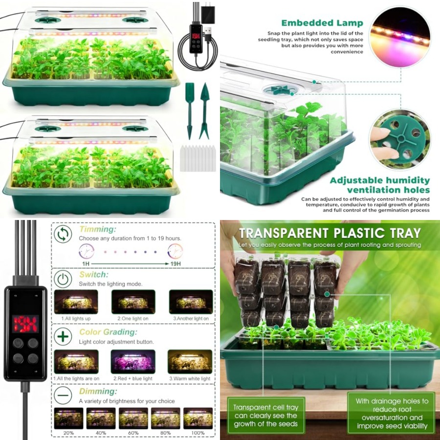 Vassoio per Semina con Luce di - Humidity Dome Kit recensione e prezzo